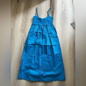 ZARA Vibrant Blue Ribbed Top Dress Size Small